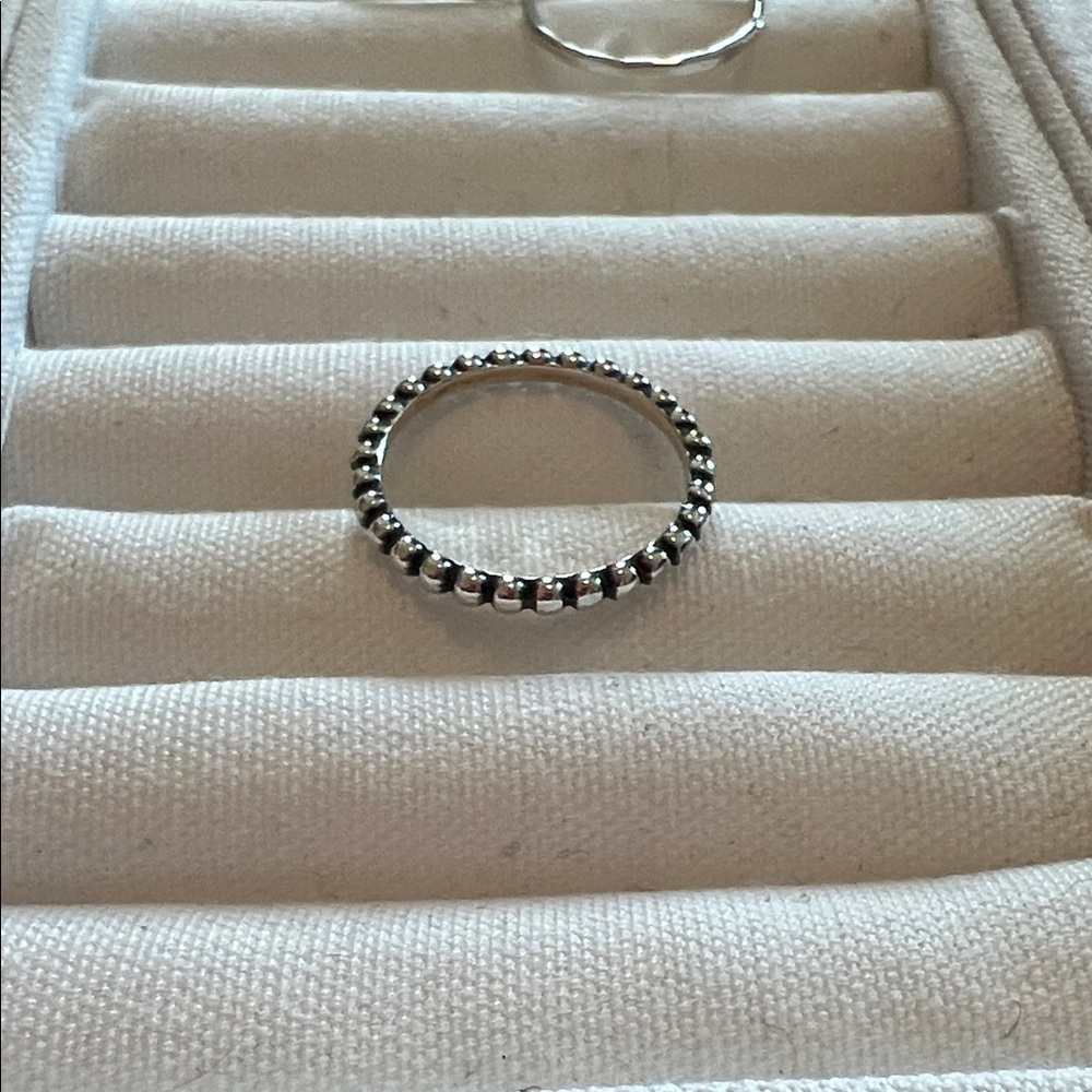 James Avery  Silver Beaded Ring